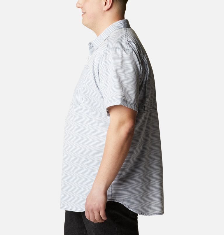 Men's Columbia Twisted Creek III Short Sleeve Shirts Stripe | Plus Size CA-TA386
